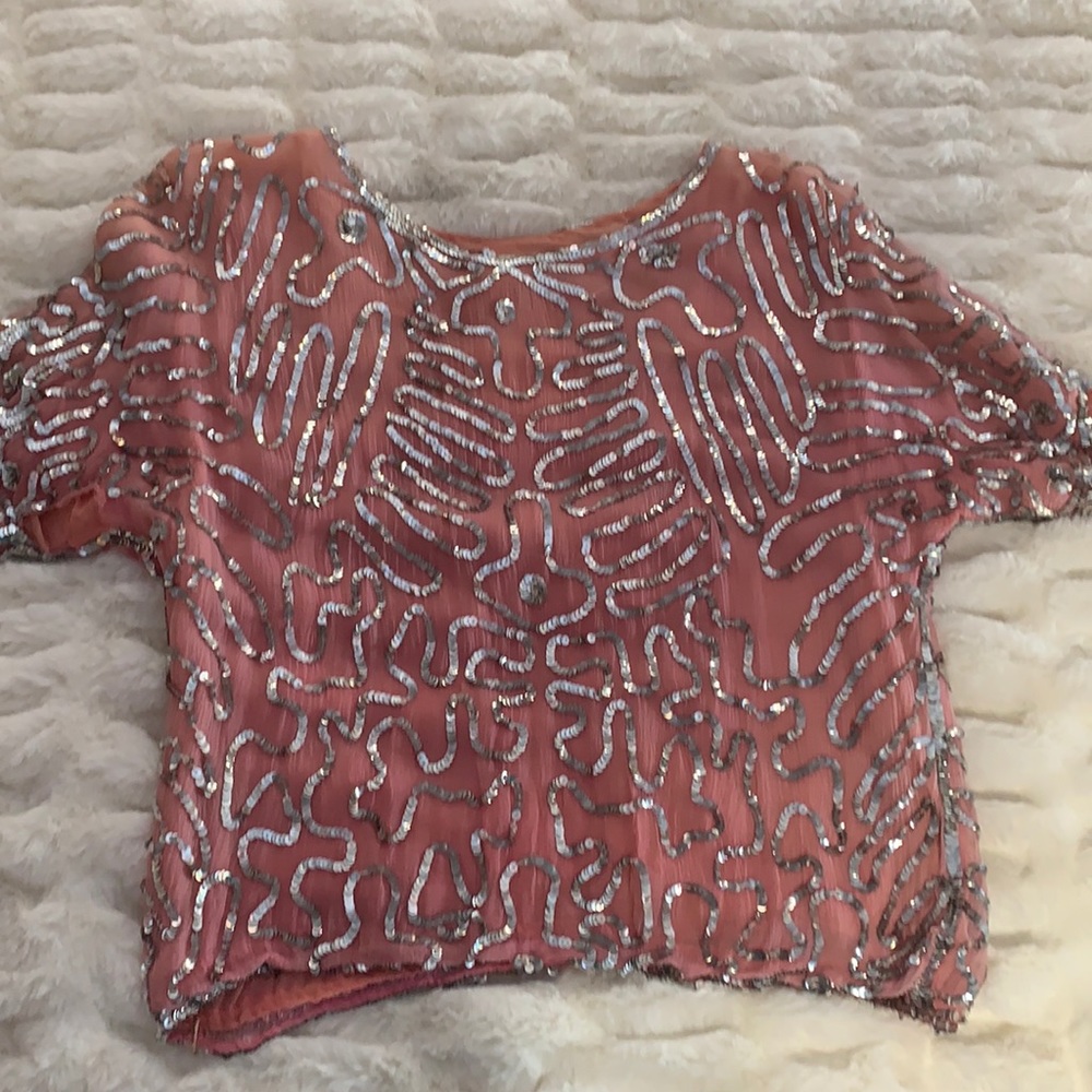 Vintage sequined top (size small)